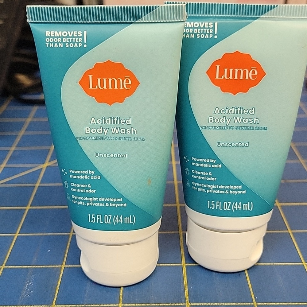 Unscented Acidified Body Wash Set of 2 Tubes New